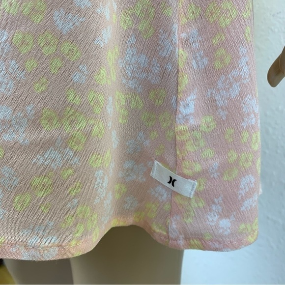 HURLEY Peasant mini Dress liberty floral Tropical Peach cottagecore pastels - Picture 11 of 11